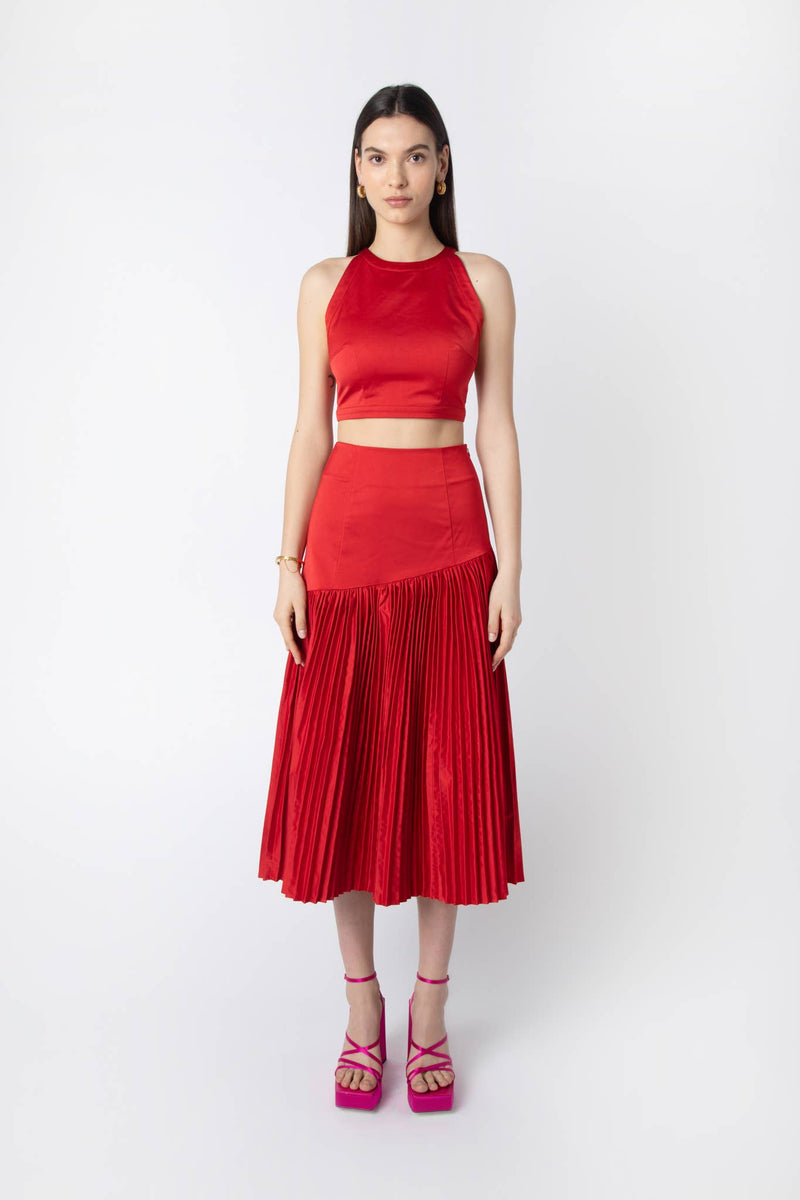 Tomas Asymmetric Pleated Skirt – Tonico Brand