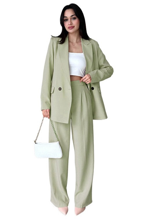 OVERSIZED BLAZER AND TROUSERS SUIT SET