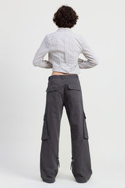 CARGO PANTS WITH POCKET DETAIL