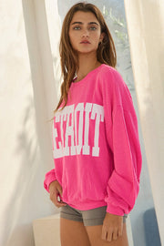 "DETROIT' Oversized Comfy Graphic Sweatshirt