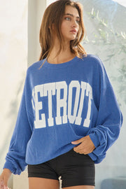 "DETROIT' Oversized Comfy Graphic Sweatshirt