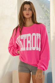 "DETROIT' Oversized Comfy Graphic Sweatshirt