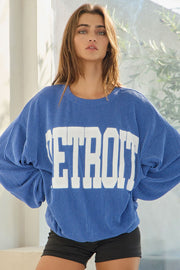 "DETROIT' Oversized Comfy Graphic Sweatshirt