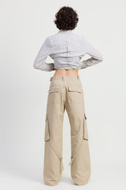 CARGO PANTS WITH POCKET DETAIL