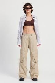 CARGO PANTS WITH POCKET DETAIL