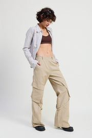 CARGO PANTS WITH POCKET DETAIL