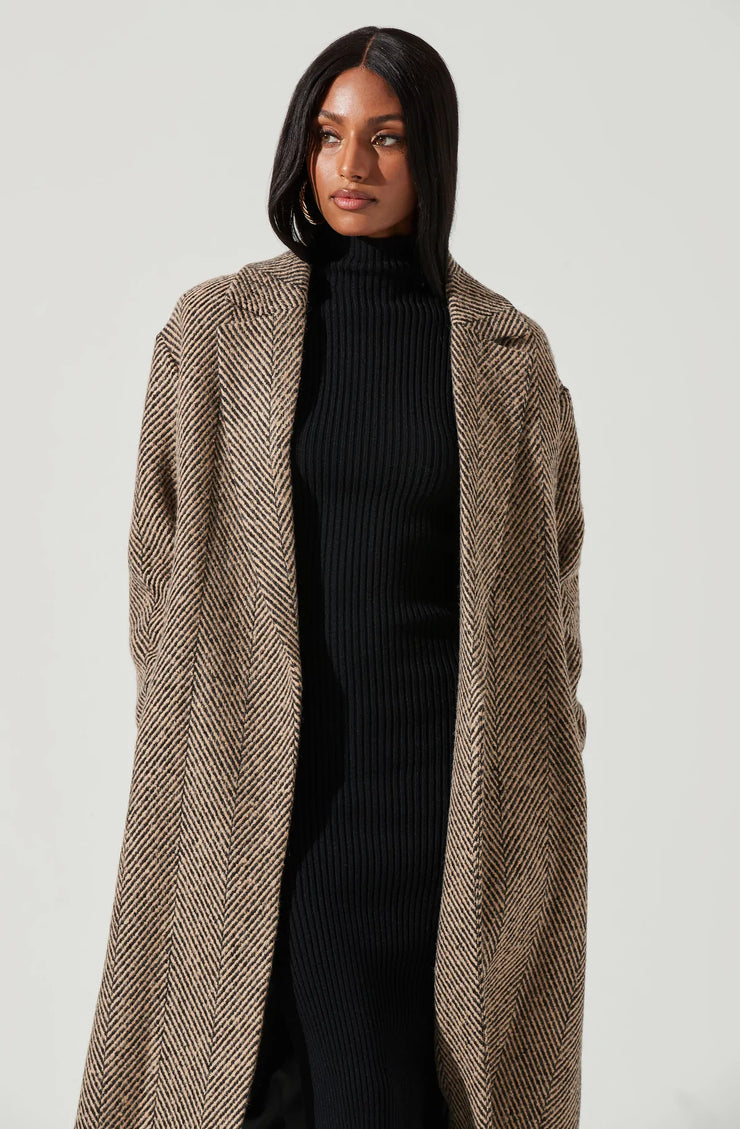 RHODES HERRINGBONE TIE WAIST COAT