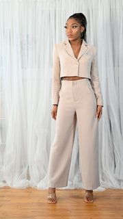 CROPPED BLAZER AND ELOISE TROUSER SET