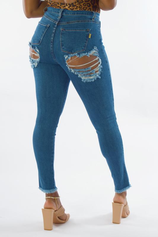 High Rise Distressed Booty - Tonico Brand