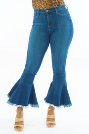 ASYMETRICAL BELL BOTTOM JEANS - Tonico Brand